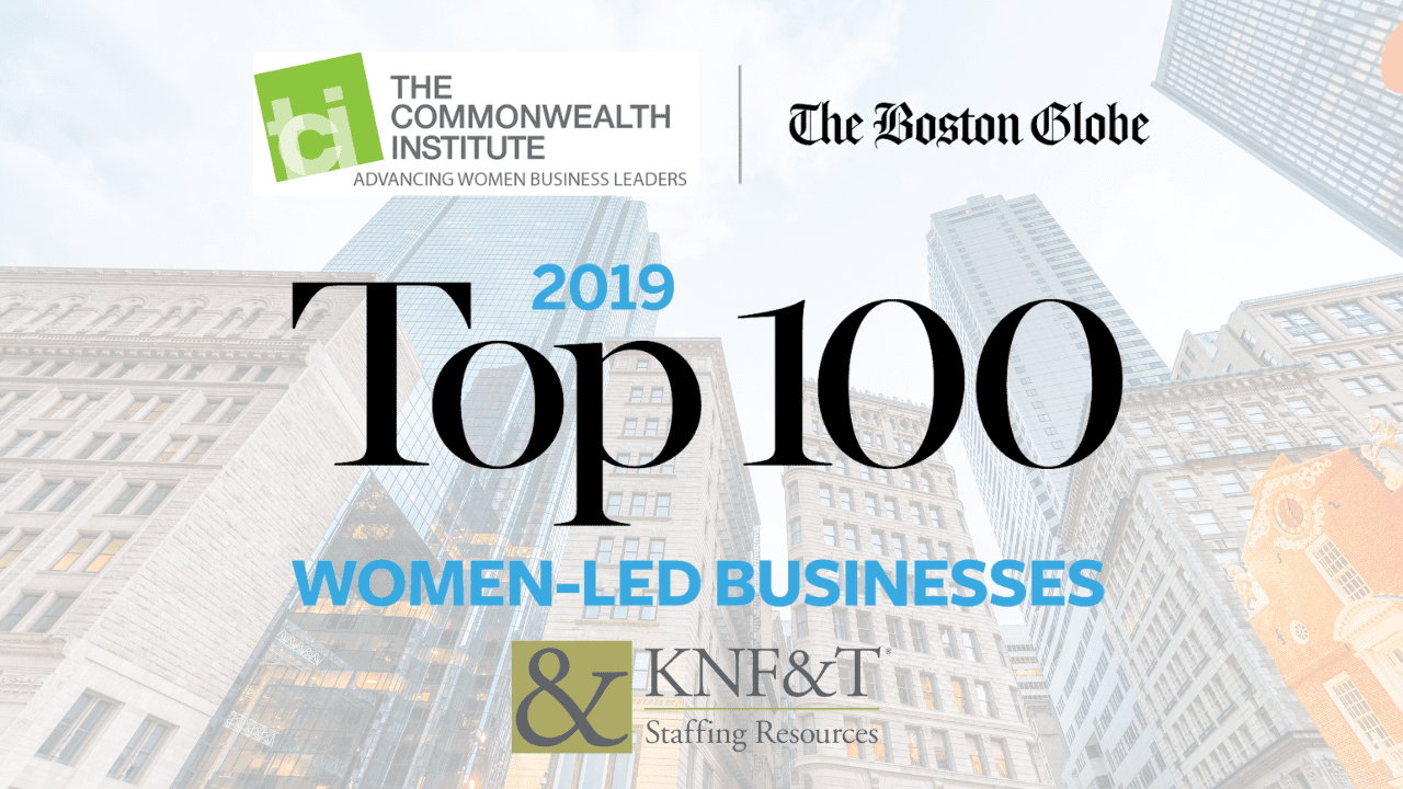 KNF&T Named a Top 100 Women-Led Business in MA