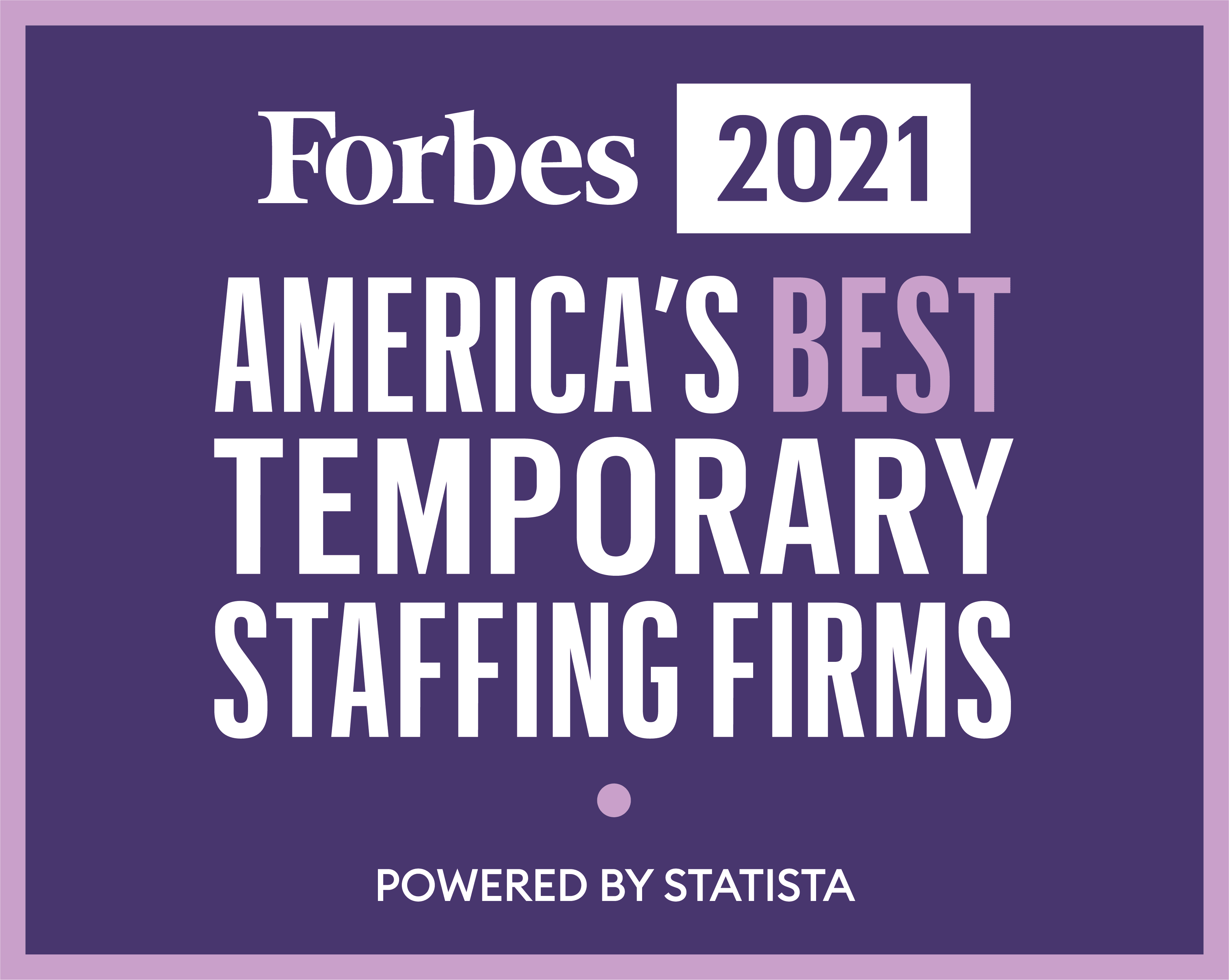 Forbes 2021 List Of America'S Best Temporary Staffing Firms