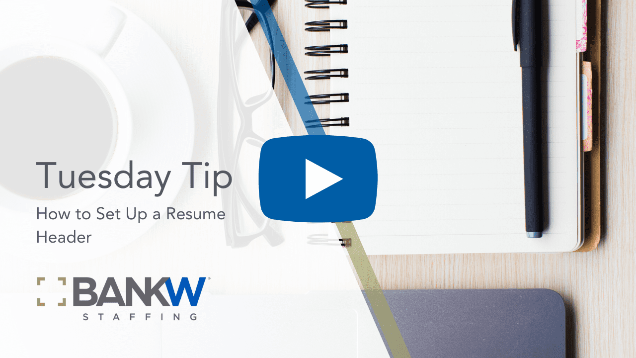 How to Set Up a Resume Header